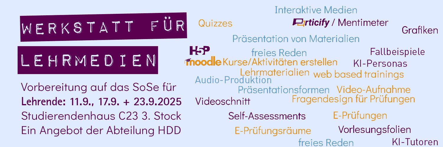 Erstellen Sie Lernmaterialien für das neue Semester bei der Werkstatt von HDD